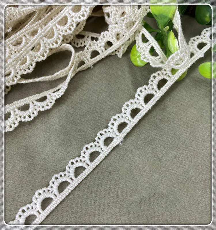 1cm factory custom latest fancy bridal wedding white Polyester Embroidery milk silk lace trim for women clothes