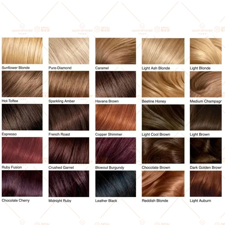 Huati Sifuli CA Hair Color Color Balance Bio Dye Cream Damage Nourishing Cream Dye and Repair Soft Hair Conditioner