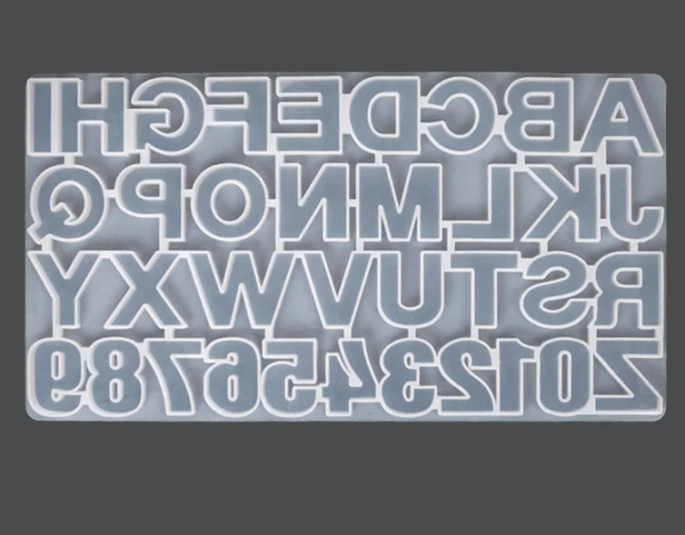 Handmade  Silicon Alphabet Mold OEM Customized Tools Logo Packing Food Color Printing