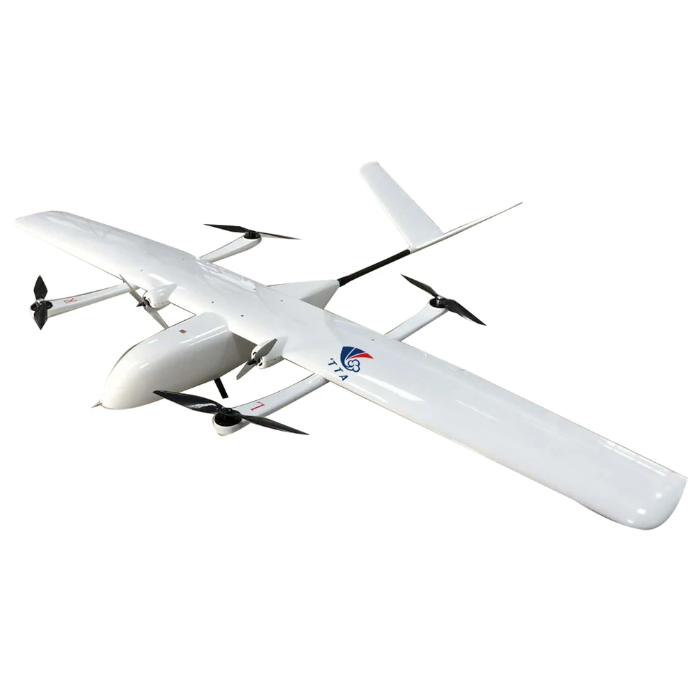 VTOL Fixed Wing Drone UAV 3 Hours Endurance Electric Powered Aerial Video Surveillance 3D Mapping Survey Drone