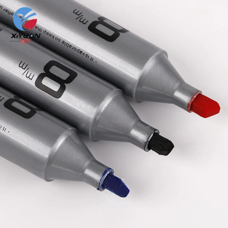 OEM Large 10mm Flat Brush Tip Permanent Waterproof Marker Pen Custom Logo Red Model Car Metal Wood Writing Dry China