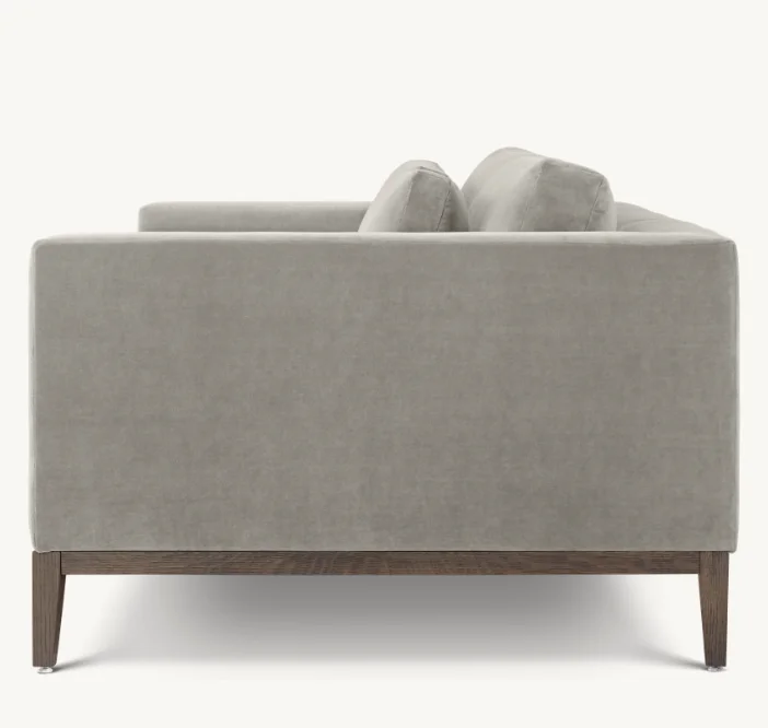Living Room Furniture Italia Style Fabric Furniture Home Room Sofa Oak Wood Base Sofas