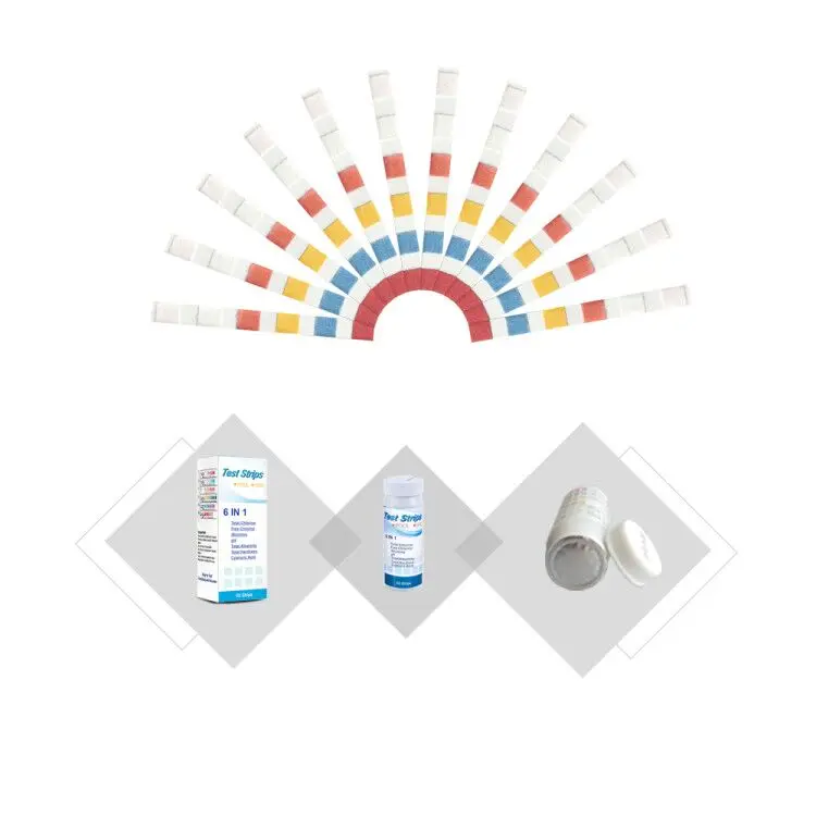 CE  ISO 10 parameters drinking water test strip  PH Meters   View larger image  Share swimming pool water test strips 7 paramete