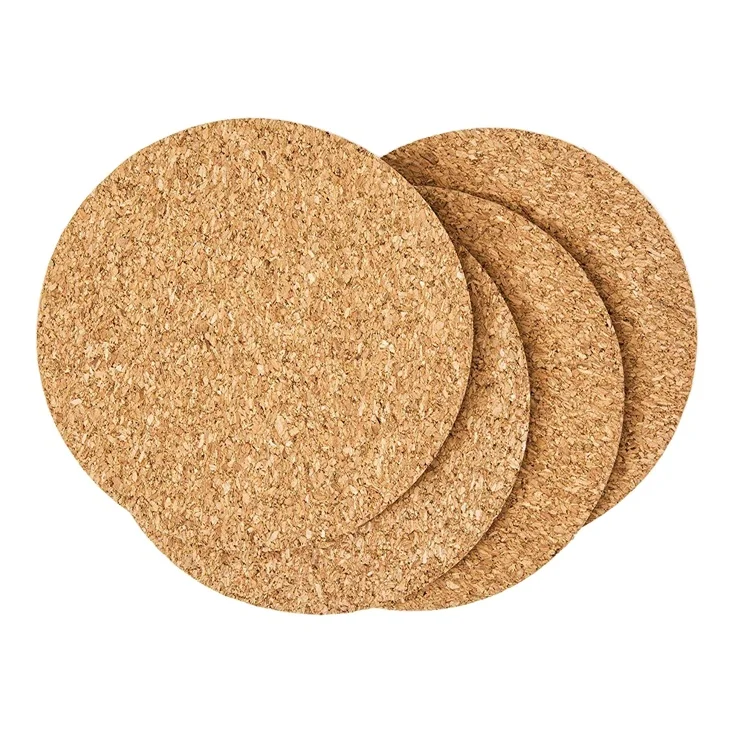
Protective Water Absorbent Cheap Natural Custom Logo Round Shape Blank Cup Drinking Cork Coaster for Home Decoration 