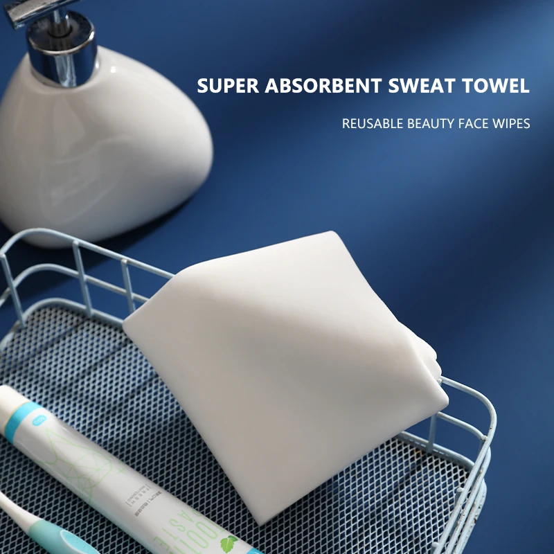 Custom Logo White Soft Waffle Square Beach Towel Adult Size High Quality Sports Towel for Shower and Face Cooling