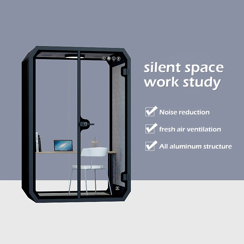 Home office acoustic pod meeting room work pods tempered glass booth soundproof