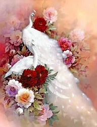 Алмазная живопись с полным заполнением, 5D Камешки из смолы, мозаика по индивидуальному заказу, рисунок павлина для взрослых и детей, XZMA0037