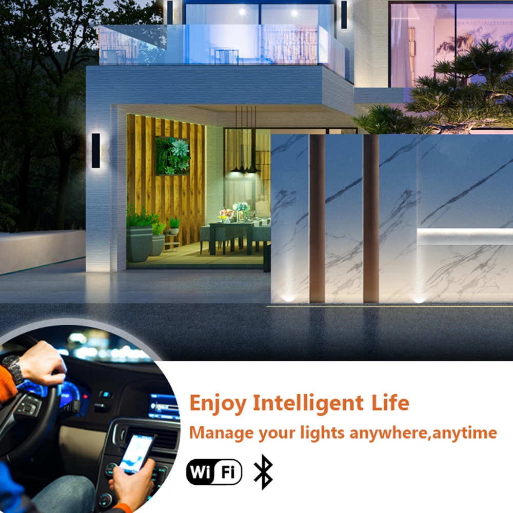 ETL 10W  Wi-Fi Led Recessed Panel Ceiling Lights Slim 6 Inch Smart RGBCW Panel Light