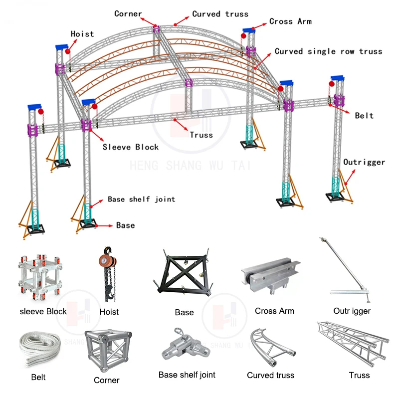 Shanghai Factory Price Aluminum Truss Hotel Event Wedding Truss Display