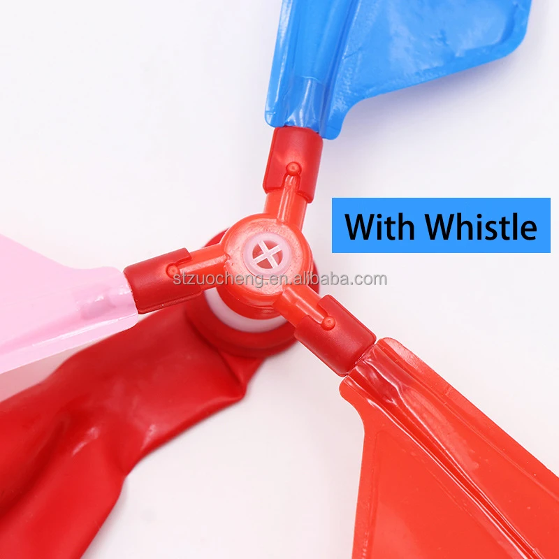 IN STOCK Novelty Airplane Magic mechanical toys Flying inflatable Balloon Helicopter Propeller Toy
