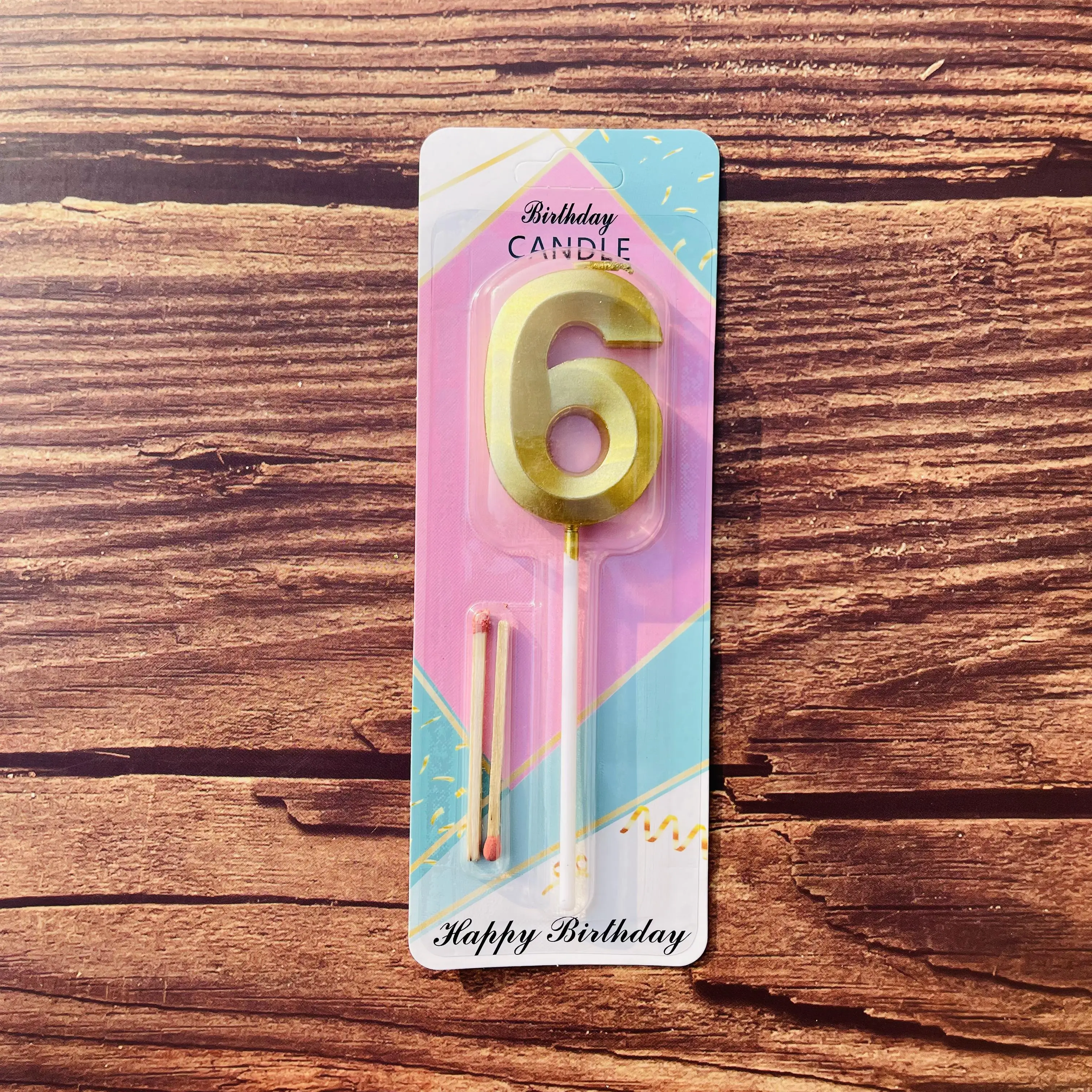 Wholesale Birthday Number Candles 0 to 9 Metallic Gold Color Happy Birthday Candles Sparklers Numbers