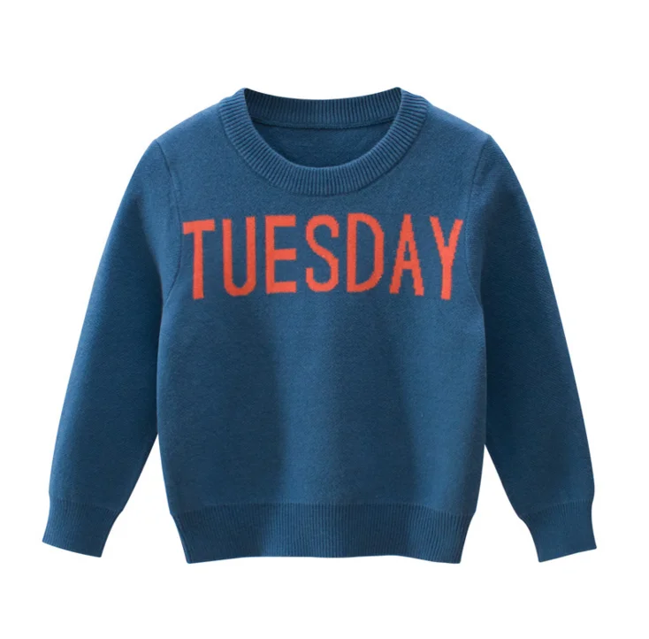Детская одежда, оптовая продажа, Детский свитер с буквенным принтом, свитер для мальчиков и девочек