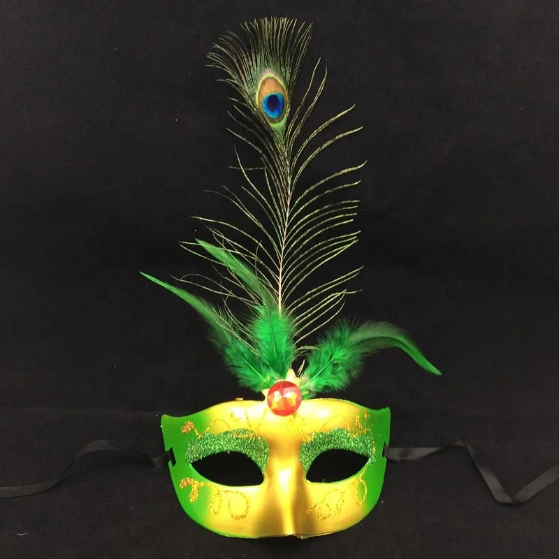 Womens Peacock Feather Mask for Masquerade Costume Party Christmas New Year Party Cosplay Accessory