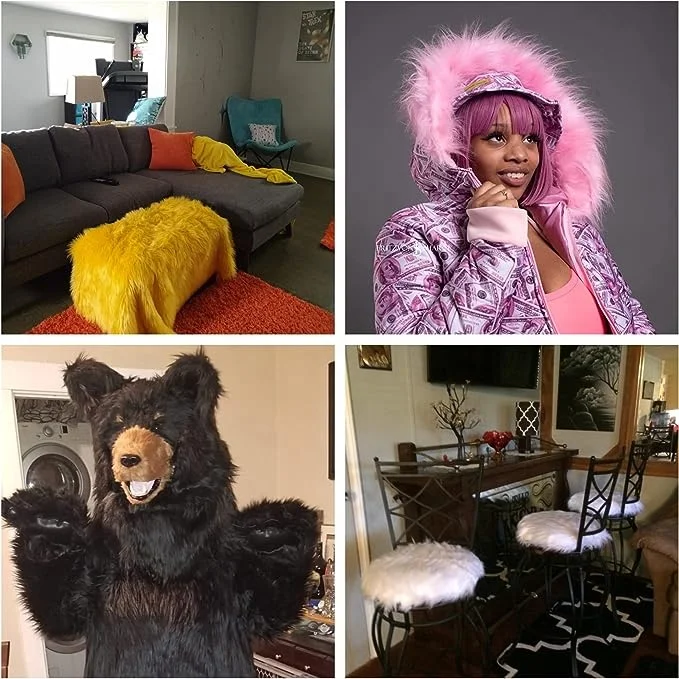 Fluffy Shaggy Long Pile Fur Faux Fur Fabric for Toys Costumes