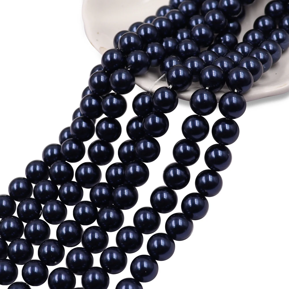 high quality 5A crystal night blue 818 Beads Glass Pearl Beads Loose round Crystal Pearls for Jewelry making diy wholesale
