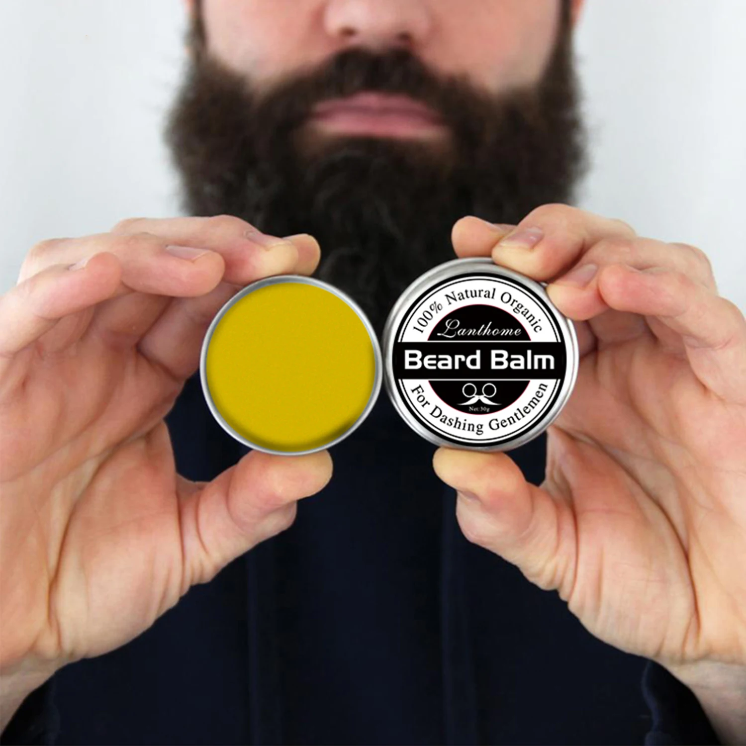 100% natural product beard balm Organic Beard Wax Nourish the skin of the beard 30g