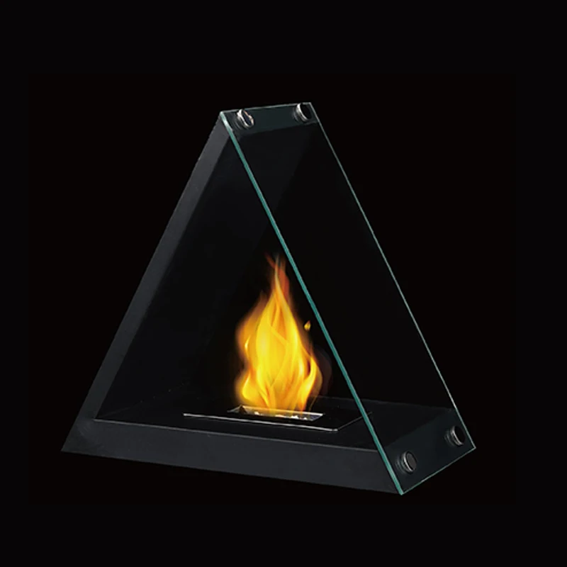 Unique Shape Triangular Shape Indoor Nordic Bioethanol Fireplace Bio Etanol Fireplace Oil Burner for Winter Warm