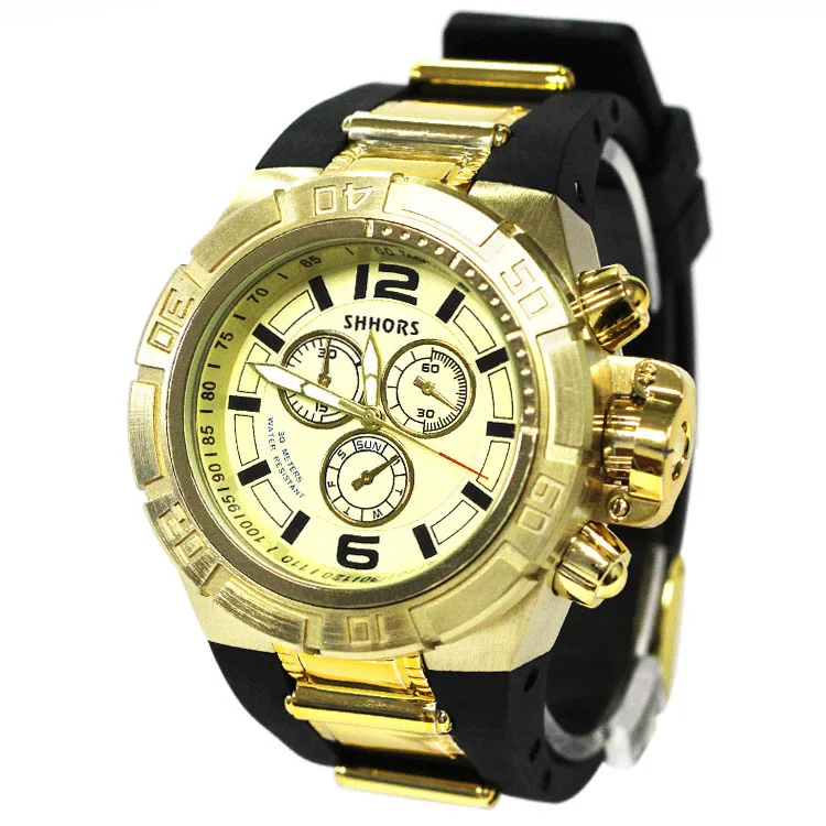 Best Quality Classic Quartz Watch for Men  Acrylic Rubber Silver Gold Leather Resin  Gold Stainless Steel Plastic Hand Watch