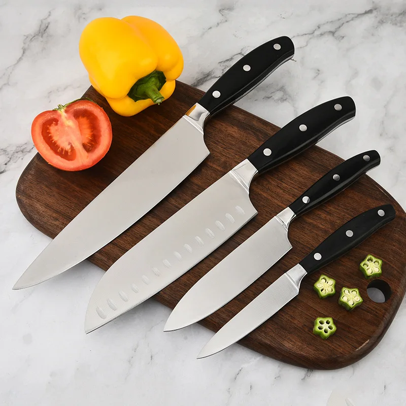 New Style Stainless Steel Japanese Kitchen Knives Knife Set 4Pcs Chef Knife Set With ABS Handle