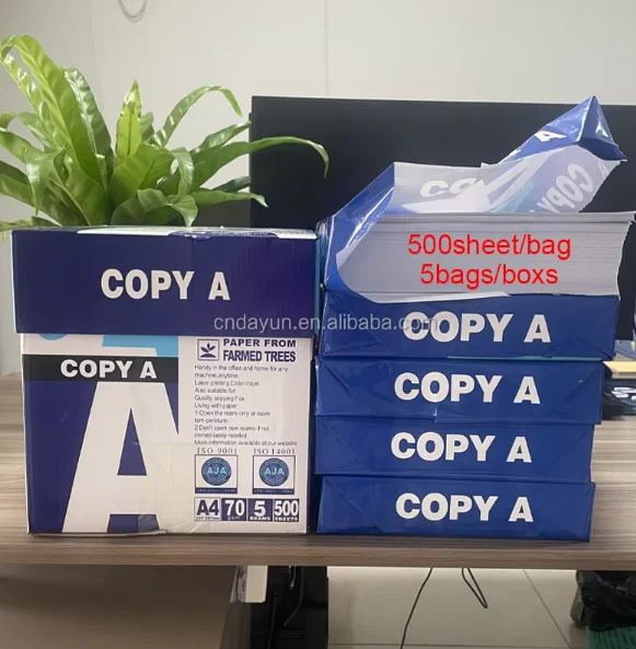 Hot Selling Print Paper Double a 500 Sheets 80g 75g 70g A4 Copy Paper Manufacturer Copy High Quality Print A4 Paper Size