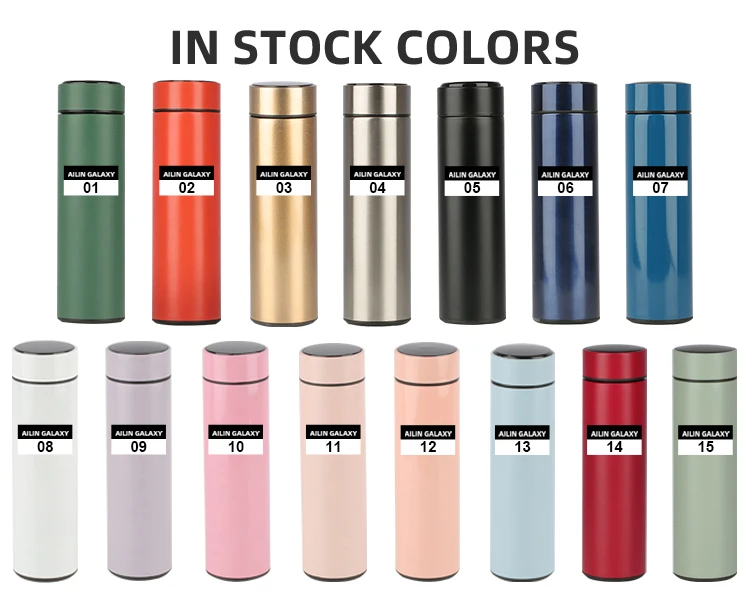 Ailingalaxy smart led thermos water bottle smart water bottle design smart thermos water bottle led digital temperature