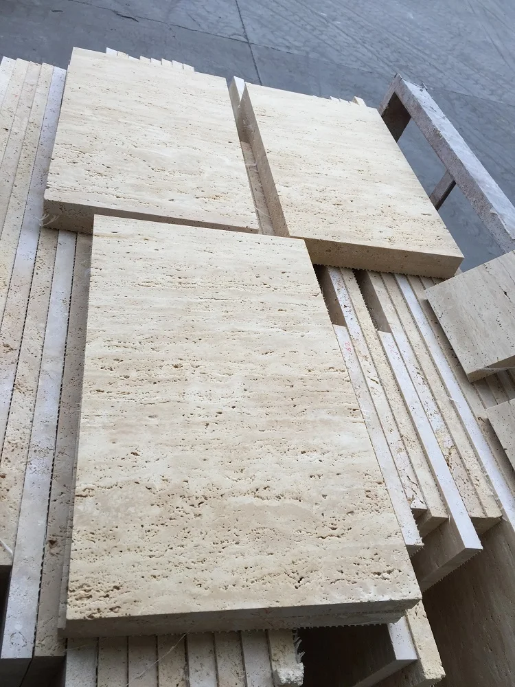 Unfilled Holes Nature Travertine Marble Beige Travertine Tiles