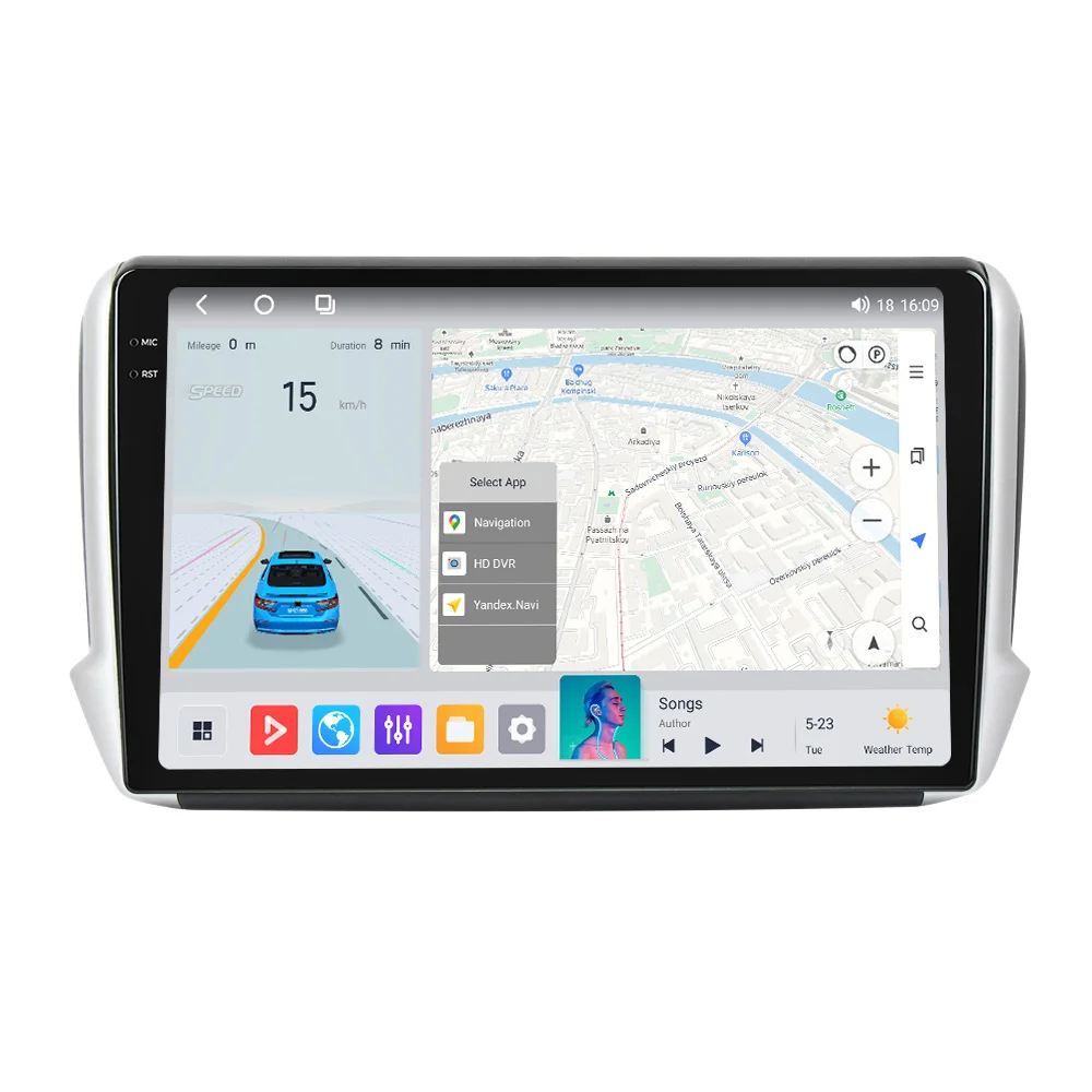 MEKEDE MS car radio gps navigation car-play auto 8core WiFi FM AM for Peugeot 2008 2013-2020 cooling fan