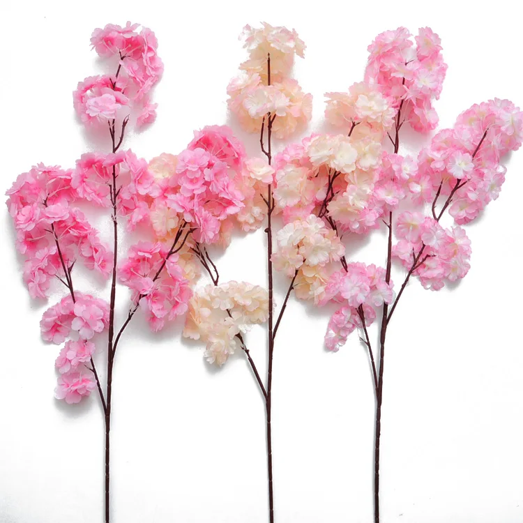 Trigeminal encryption wedding arch artificial pink flower cherry blossom