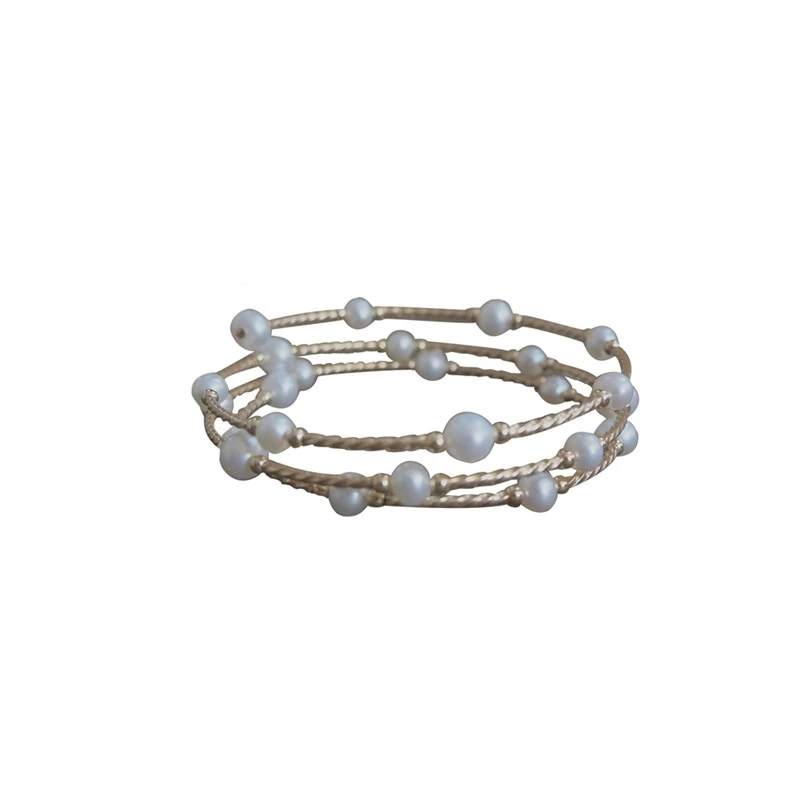 14k Gold New Retro pearl niche design