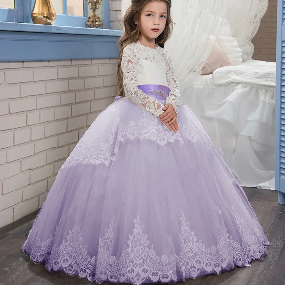 Hot sale evening dress princess wedding dress little girl flower children wedding gown