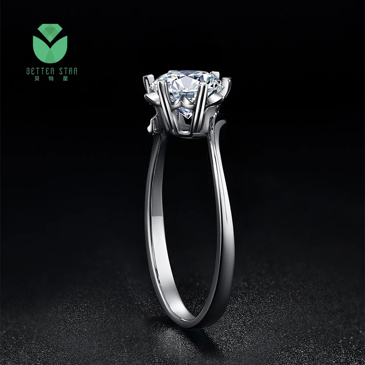 IGI certified 18k white gold/au750/pt950 women china customized lab grown diamond wedding ring jewelry