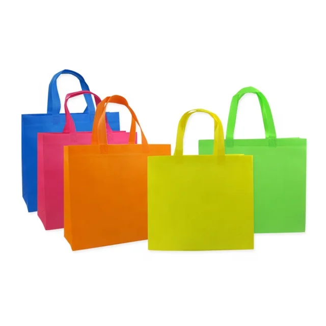 OEM/ODM Custom Sac De Courses красочные полипропиленовые нетканые продуктовые экологически чистые сумки для покупок с логотипом