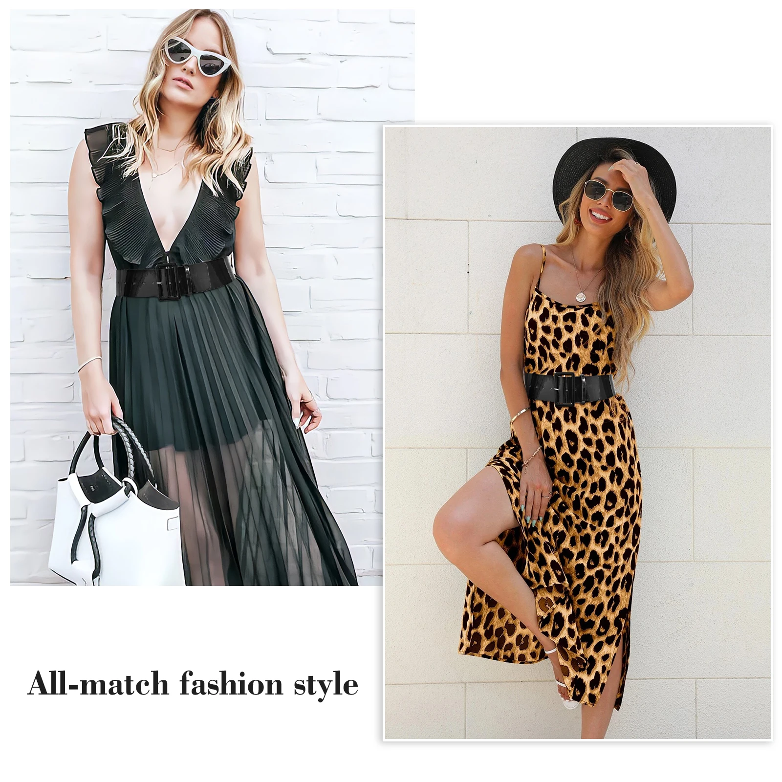 Manufacturer Direct Sales Factory Outlet Fashion Alloy Buckle Designer Custom Red Wide Women Stretch Leather Belts