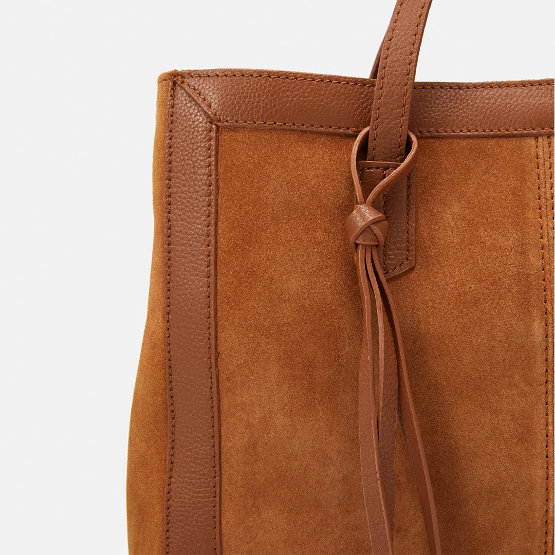 Plain Large Suede Women Cotton Leather Fringe Bags Handbag With Tassel