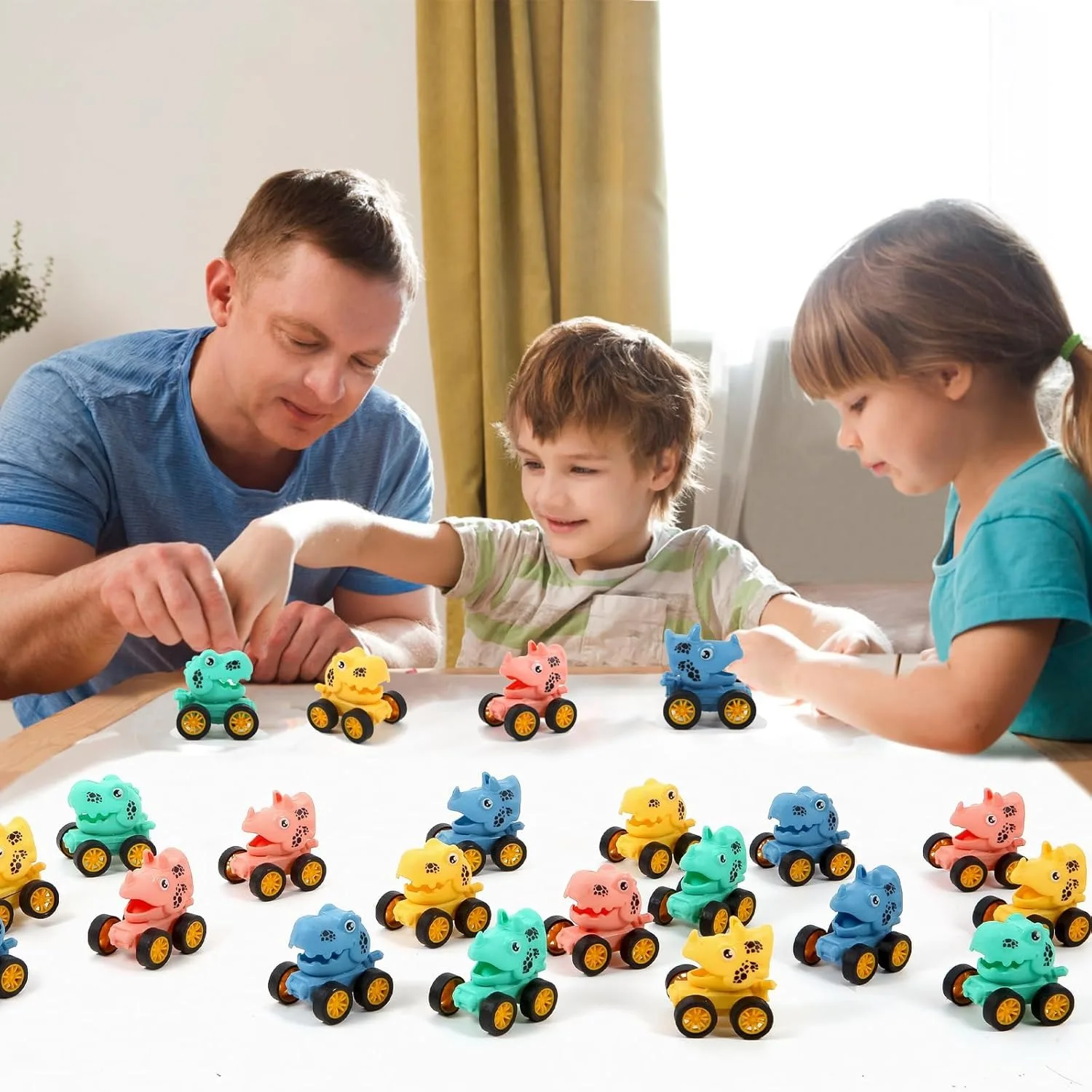 Wholesale Dinosaur Pull Back Cars Set for Kids Toddlers, Bulk Mini Racing Vehicles Toys
