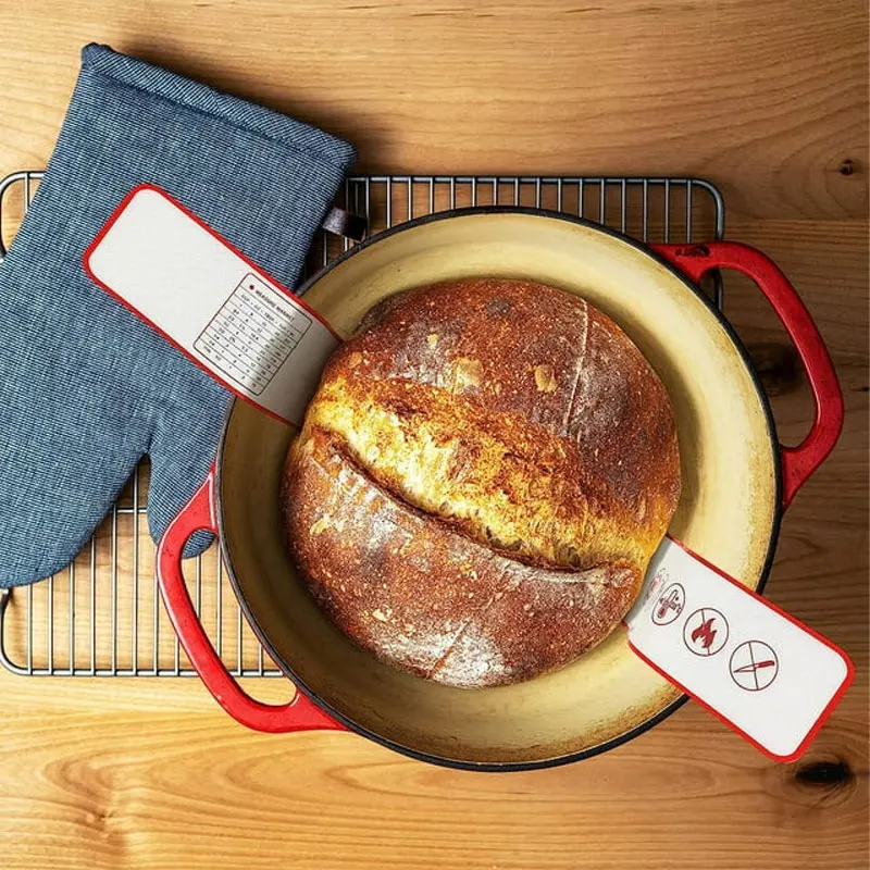 Non Stick Heat Resistant Silicone Bread Baking Mat Sling  for Dutch Oven Liner Pad with Long Handle