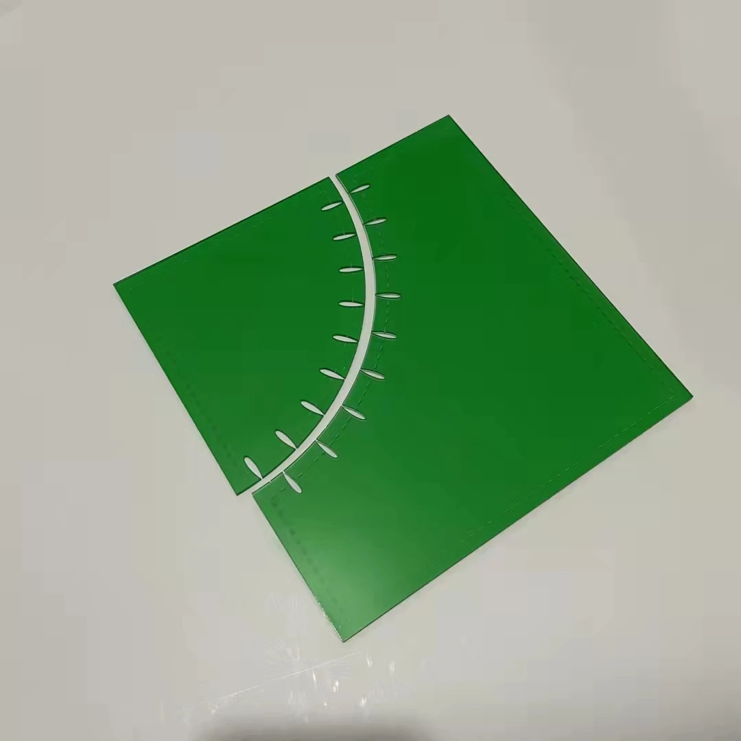 Оптовая продажа с фабрики, набор из двух частей, 8 дюймов, готовый, стеганый шаблон, линейка, акриловая линейка, линейка, шаблон для шитья