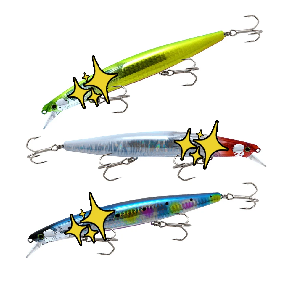 Jerkbait 163mm 32g Big Game Sea Bass Fishing Lure Long Casting Deep Saltwater Minnow Floating