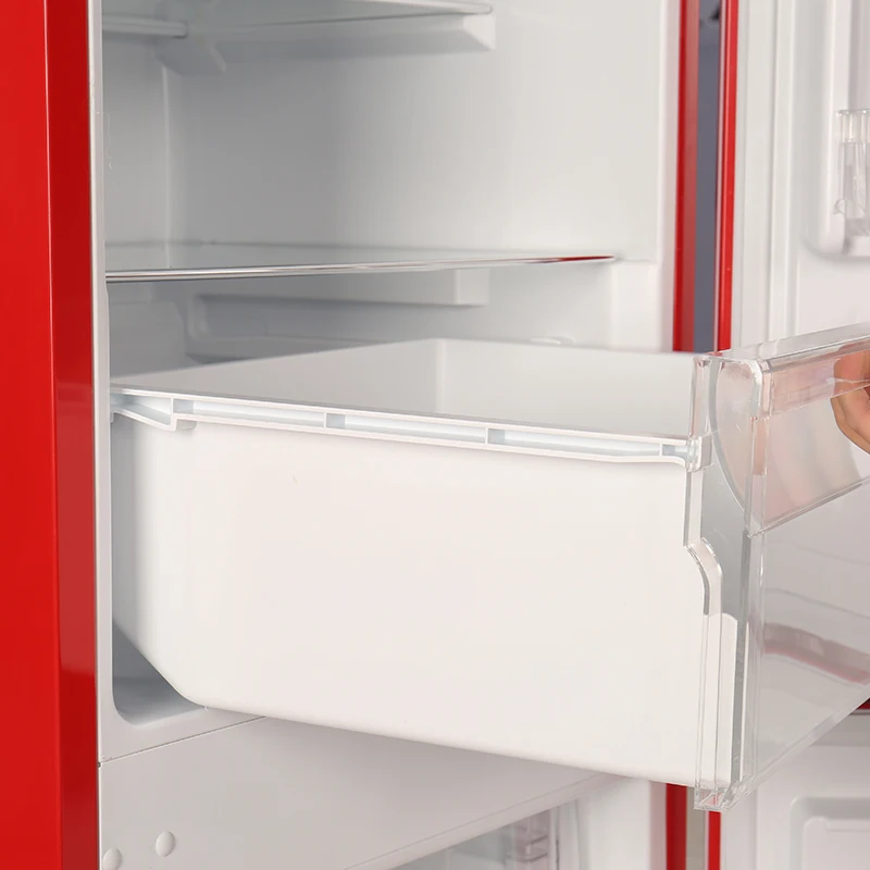 250WE-RE Two Door Fridge Retro Vintage Refrigerator Home Kitchen