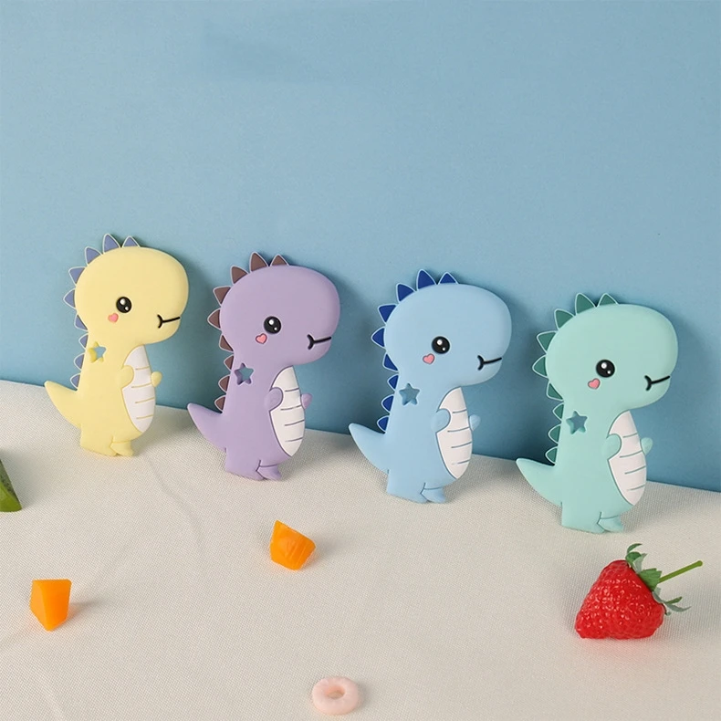 Baby Dinosaur Shape Food grade Silicone Creative Cartoon Teething Toy