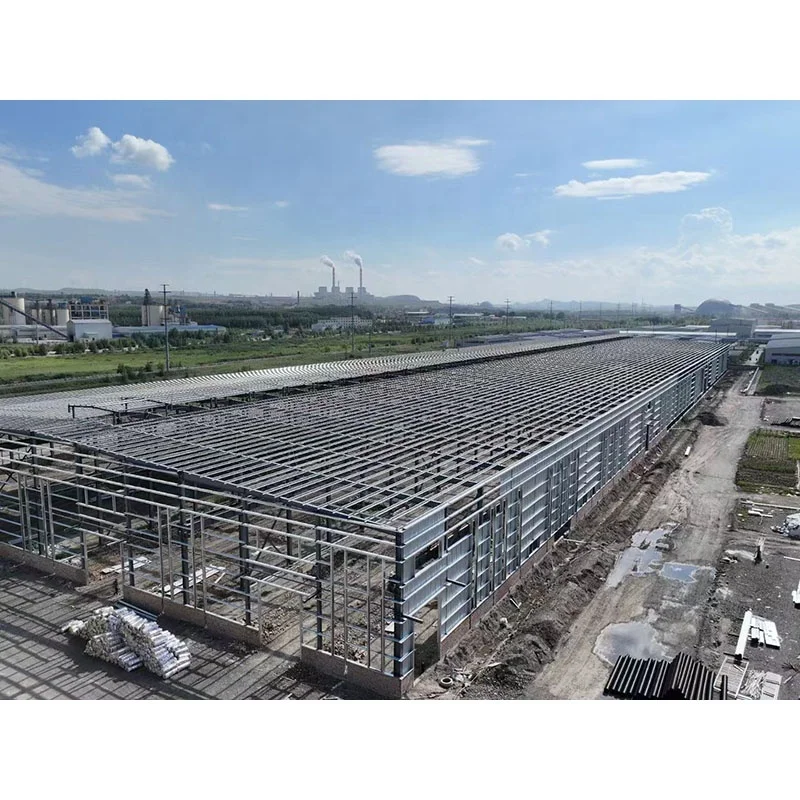 Modern Industrial Hangar Warehouse Architectural Design Prefab Metal Buildings Steel Frame Structure Sandwich Panel Workshop