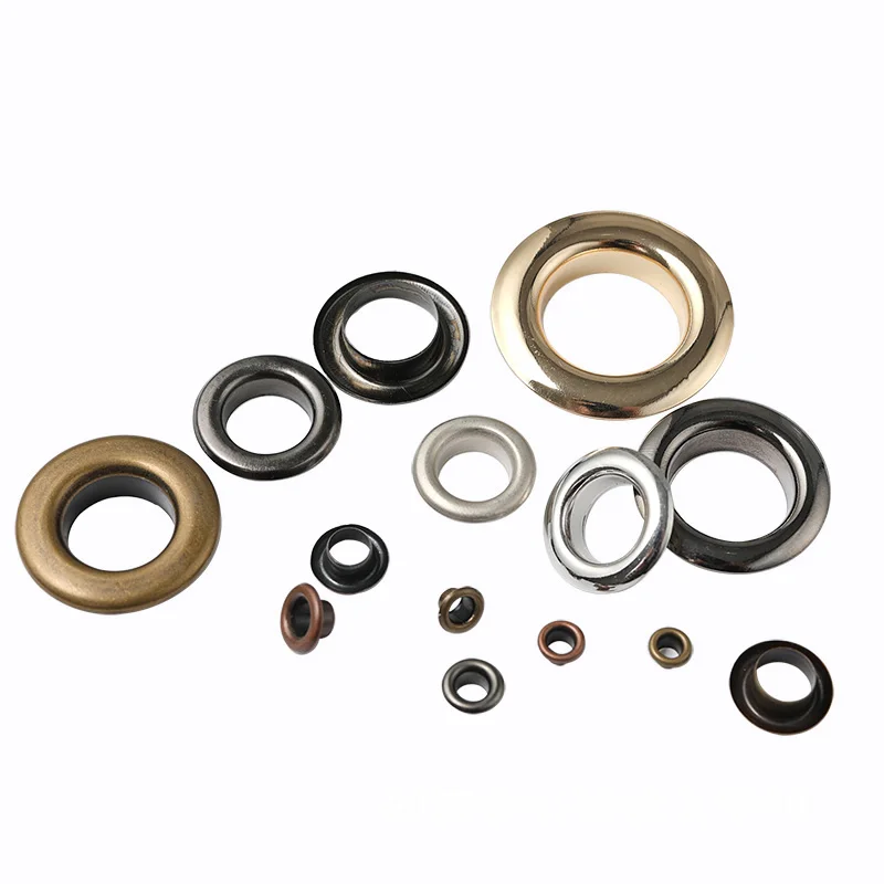YYNK wholesale Brass Eyelets High Quality Customized Logo Metal Eyelet Grommets for Garment Bag Shoes and Hang Tag
