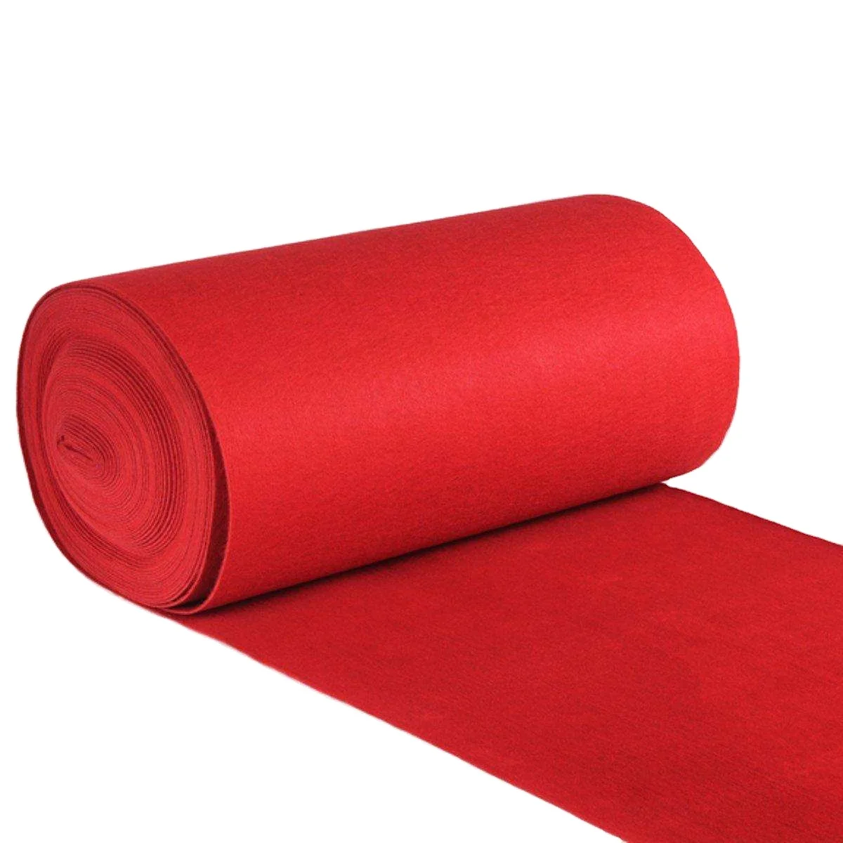 Thick Red Carpet with Anti-Slip Backing PVC Rubber Bottom for Outdoor Church Weddings Stage Commercial Events-Party Supplies
