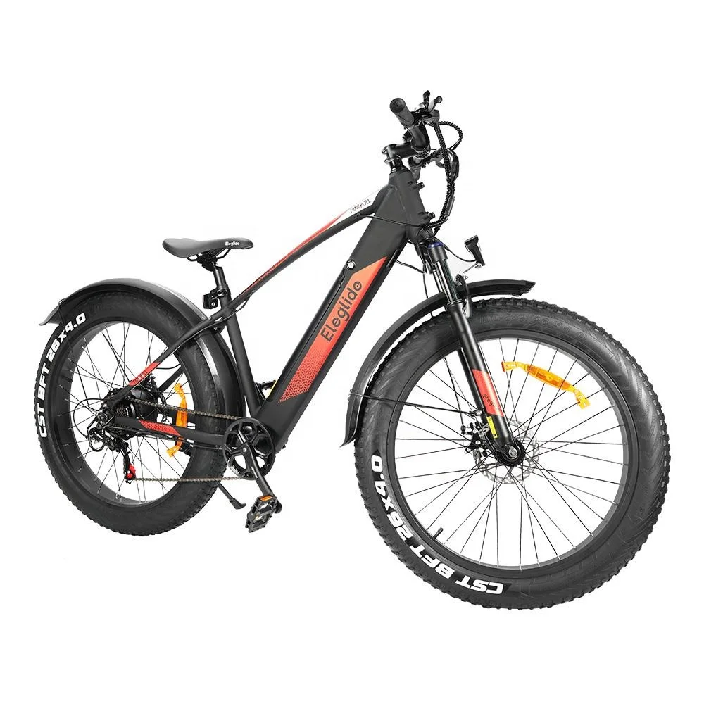 Eleglide Best List Tankroll 26 Inch Fat Tire Dirt Electric Bicycle 48V 500W Powerful Brushless Motor Mountain E Bike