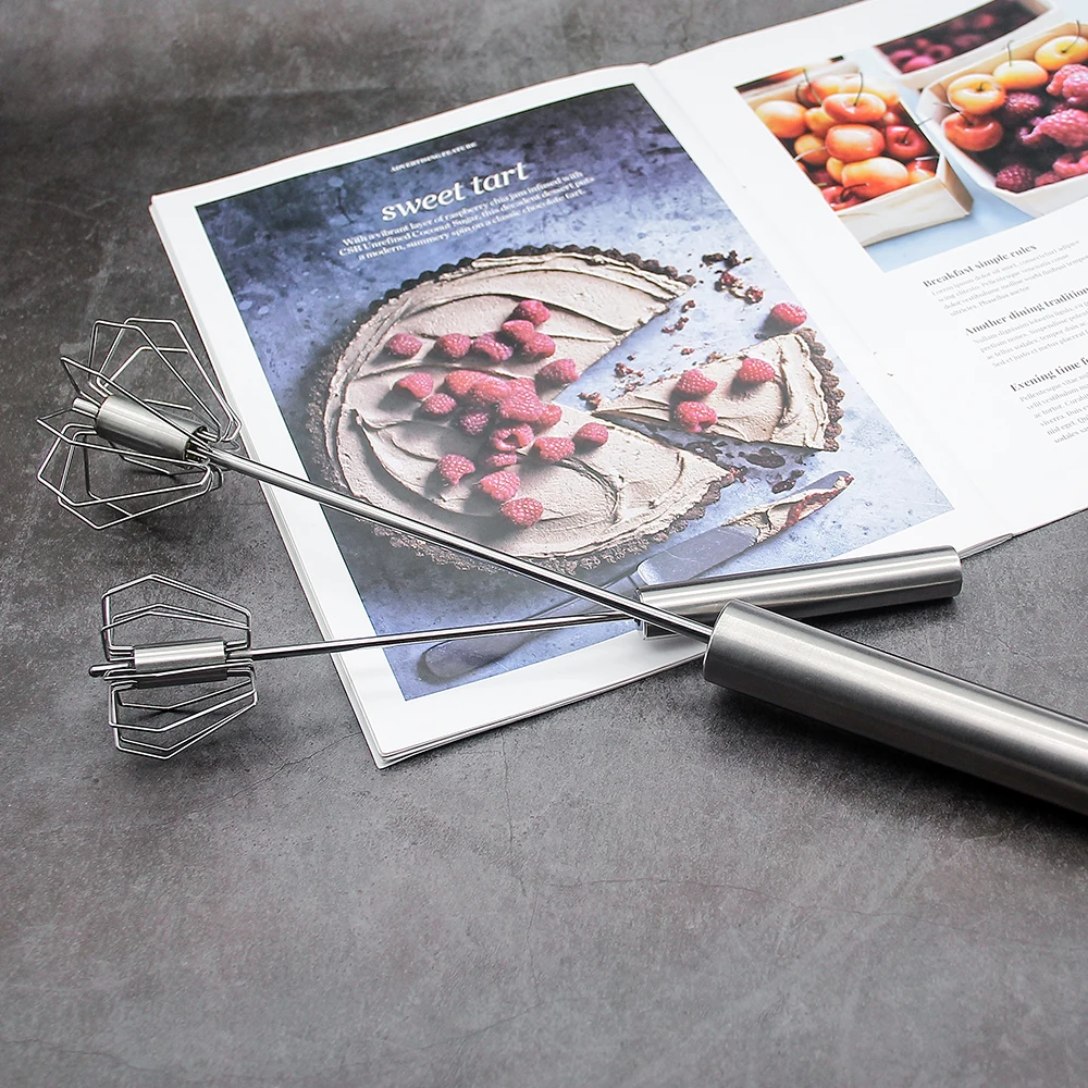 YF Hot Sale Stainless Steel Semi Automatic Egg Beater Whisk For Baking