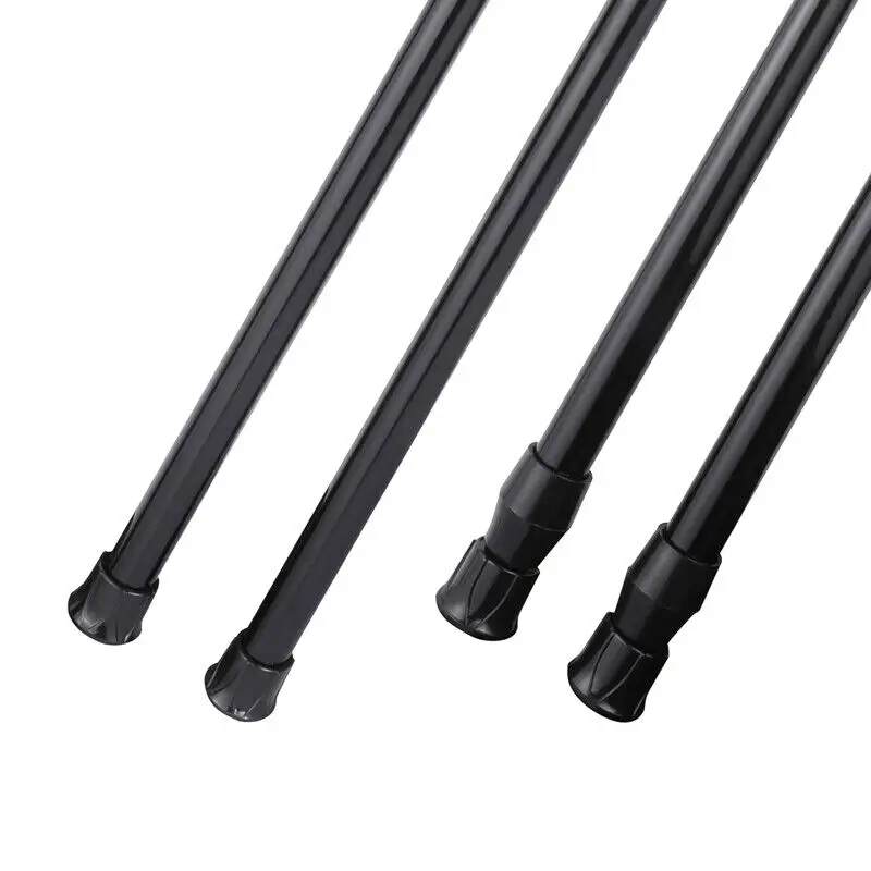 High Quality 2pc Adjustable Steel Spring Tension Rod Extendable Shower Curtain Rods For Home
