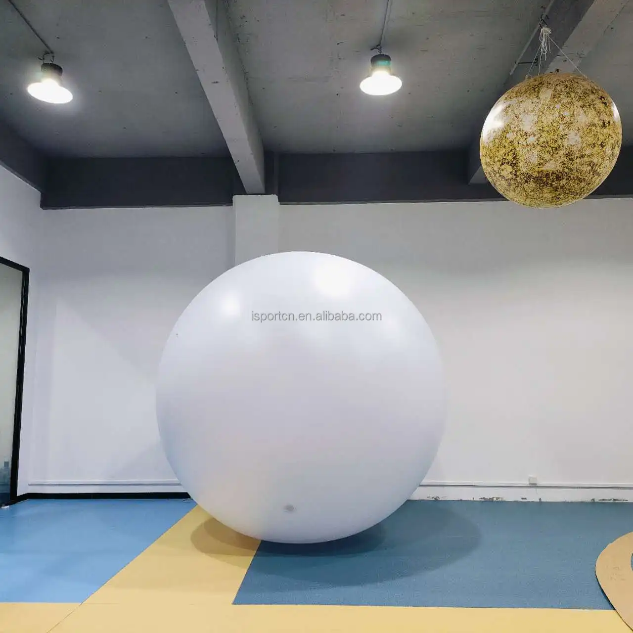 Hot sale inflatable customized PVC white balloon with led light for Party