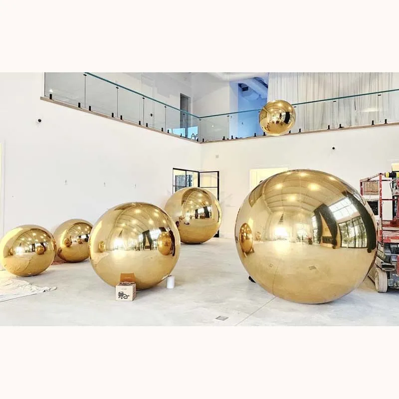 Popular Design Silver Mirror Ball  Inflatable Colorful Mirror Balloon Inflatable Decoration Ball