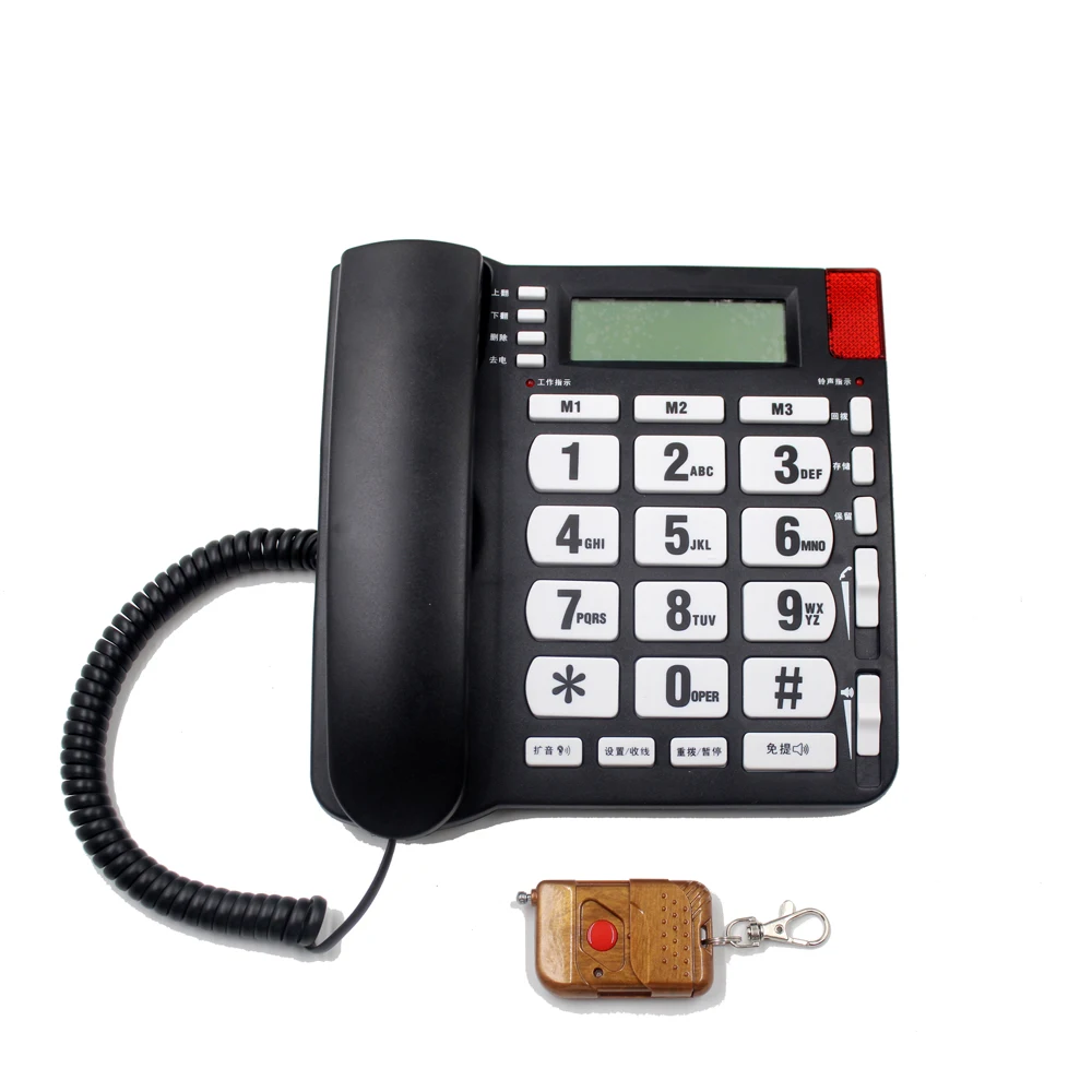 hot selling big button phone fancy corded house telephone set with basic function for elder People