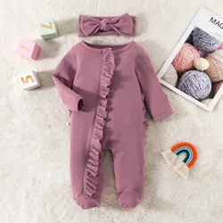 kids pajamas Zippers Long Sleeve Cotton fabric Baby girl clothes Baby Rompers